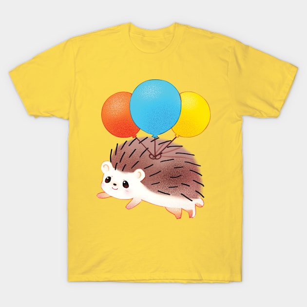 hedgehog balloon go for your dreams T-Shirt by mushopea